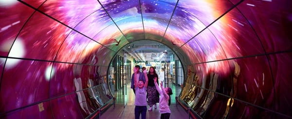 OLED panels are displayed all around the Namsan Seoul Tower 